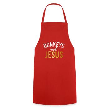 Cadeaux d’amoureux de l’âne - Tablier de cuisine - rouge - Devant - AI Model Male 185 dark (185cm)