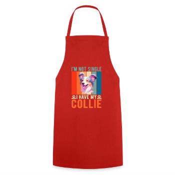 Cadeaux Collie - Tablier de cuisine - rouge - Devant - AI Model Male 185 dark (185cm)
