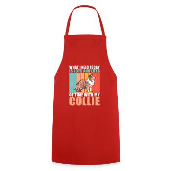 Cadeaux Collie - Tablier de cuisine - rouge - Devant - AI Model Male 185 dark (185cm)