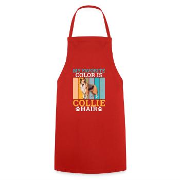 Cadeaux Collie - Tablier de cuisine - rouge - Devant - AI Model Male 185 dark (185cm)