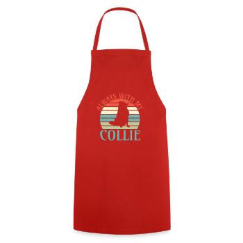 Cadeaux Collie - Tablier de cuisine - rouge - Devant - AI Model Male 185 dark (185cm)