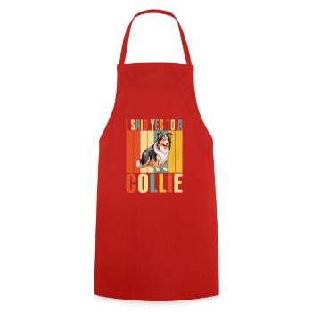 Cadeaux Collie - Tablier de cuisine - rouge - Devant - AI Model Male 185 dark (185cm)