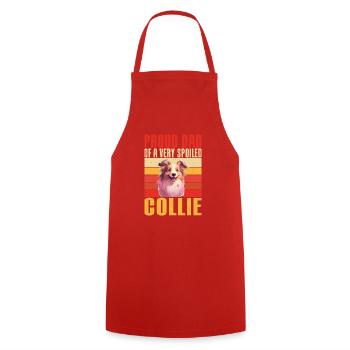 Cadeaux Collie - Tablier de cuisine - rouge - Devant - AI Model Male 185 dark (185cm)