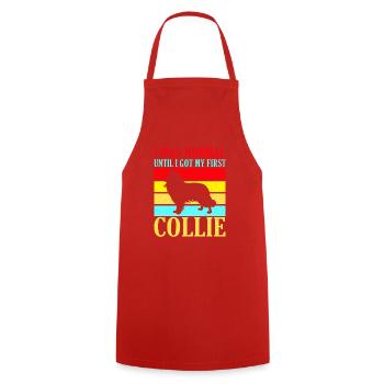 Cadeaux Collie - Tablier de cuisine - rouge - Devant - AI Model Male 185 dark (185cm)