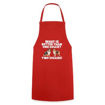 Cadeaux Collie - Tablier de cuisine - rouge - Devant - AI Model Male 185 dark (185cm)