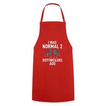 Rottweiler Gifts - Cooking Apron - red - Front - AI Model Male 185 dark (185cm)