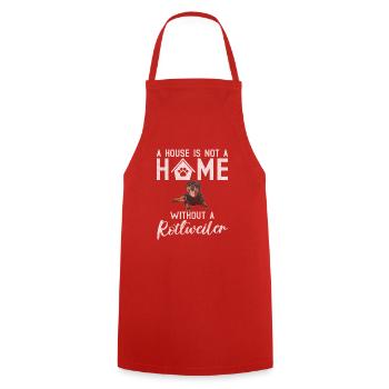 Rottweiler Gifts - Cooking Apron - red - Front - AI Model Male 185 dark (185cm)