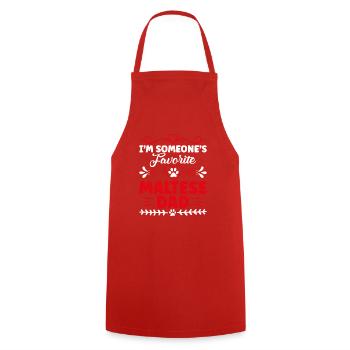 Maltese Owner Gifts - Kochschürze - Rot - Vorne - AI Model Male 185 dark (185cm)