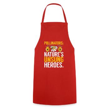 Bee Gifts - Cooking Apron - red - Front - AI Model Male 185 dark (185cm)