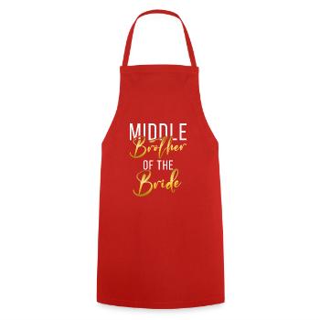 Cadeaux du frère du milieu - Tablier de cuisine - rouge - Devant - AI Model Male 185 dark (185cm)