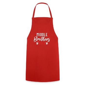 Cadeaux du frère du milieu - Tablier de cuisine - rouge - Devant - AI Model Male 185 dark (185cm)