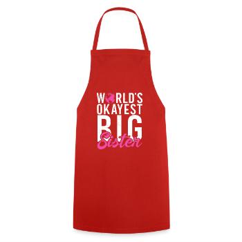 Big Sister Gift - Kochschürze - Rot - Vorne - AI Model Male 185 dark (185cm)