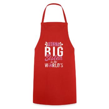 Big Sister Gift - Kochschürze - Rot - Vorne - AI Model Male 185 dark (185cm)