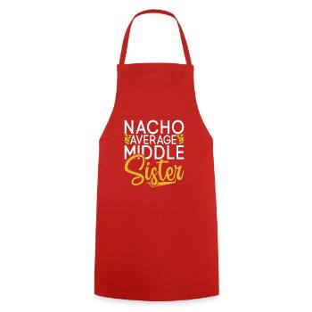 Middle Sister Gifts - Cooking Apron - red - Front - AI Model Male 185 dark (185cm)