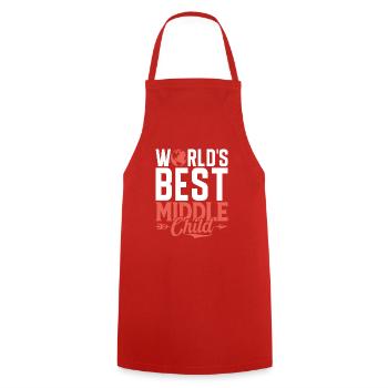 Middle Child Gifts - Cooking Apron - red - Front - AI Model Male 185 dark (185cm)