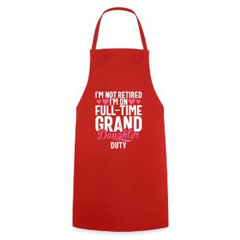 Cadeaux de petite-fille - Tablier de cuisine - rouge - Devant - AI Model Male 185 dark (185cm)