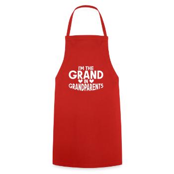 Cadeaux de petite-fille - Tablier de cuisine - rouge - Devant - AI Model Male 185 dark (185cm)