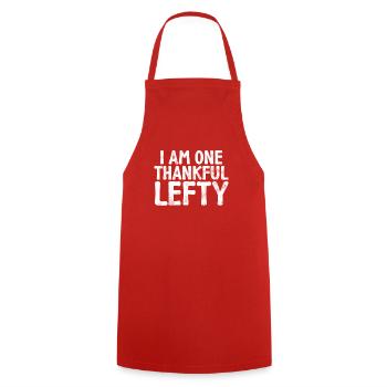 Left Handers Gifts - Kochschürze - Rot - Vorne - AI Model Male 185 dark (185cm)