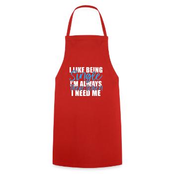 Single Gift - Cooking Apron - red - Front - AI Model Male 185 dark (185cm)