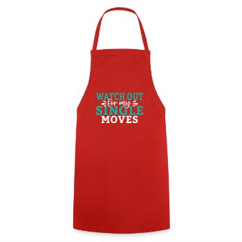 Single Gift - Cooking Apron - red - Front - AI Model Male 185 dark (185cm)