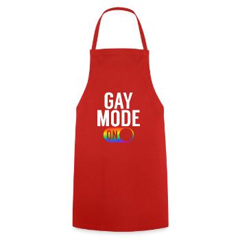 Gay Gifts - Kochschürze - Rot - Vorne - AI Model Male 185 dark (185cm)