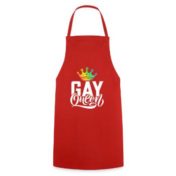 Gay Gifts - Kochschürze - Rot - Vorne - AI Model Male 185 dark (185cm)