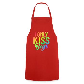 Gay Gifts - Kochschürze - Rot - Vorne - AI Model Male 185 dark (185cm)