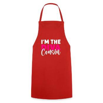 Cousin Gifts - Cooking Apron - red - Front - AI Model Male 185 dark (185cm)