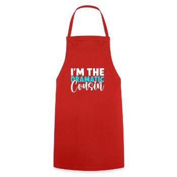 Cousin Gifts - Cooking Apron - red - Front - AI Model Male 185 dark (185cm)