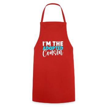 Cousin Gifts - Cooking Apron - red - Front - AI Model Male 185 dark (185cm)