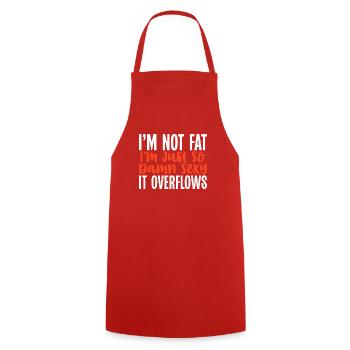 Cadeaux de graisse drôles - Tablier de cuisine - rouge - Devant - AI Model Male 185 dark (185cm)