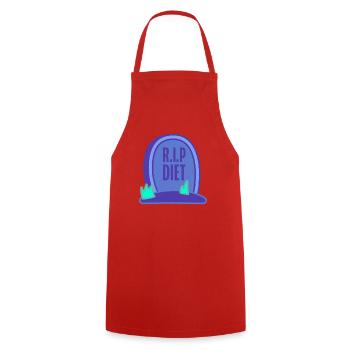 Cadeaux de graisse drôles - Tablier de cuisine - rouge - Devant - AI Model Male 185 dark (185cm)