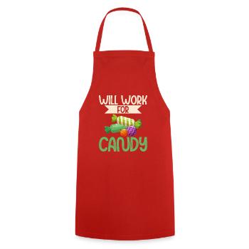 Candy Gift - Cooking Apron - red - Front - AI Model Male 185 dark (185cm)