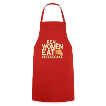 Cadeau de gâteau au fromage - Tablier de cuisine - rouge - Devant - AI Model Male 185 dark (185cm)