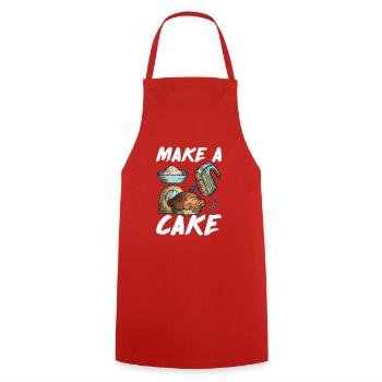 Cake Lover Cake Gift - Cooking Apron - red - Front - AI Model Male 185 dark (185cm)