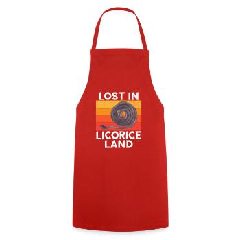 Licorice Gifts - Cooking Apron - red - Front - AI Model Male 185 dark (185cm)
