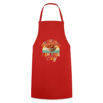 Meatball Lovers Gifts - Cooking Apron - red - Front - AI Model Male 185 dark (185cm)