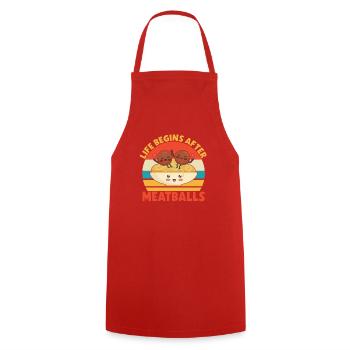 Meatball Lovers Gifts - Kochschürze - Rot - Vorne - AI Model Male 185 dark (185cm)