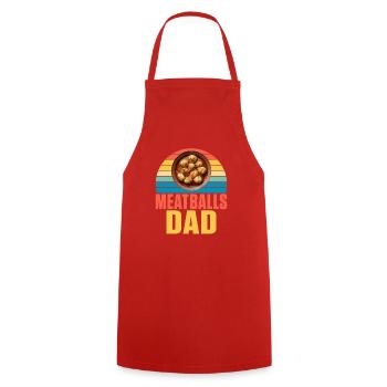 Cadeaux pour les amateurs de boulettes de viande - Tablier de cuisine - rouge - Devant - AI Model Male 185 dark (185cm)
