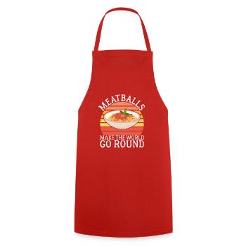 Cadeaux pour les amateurs de boulettes de viande - Tablier de cuisine - rouge - Devant - AI Model Male 185 dark (185cm)