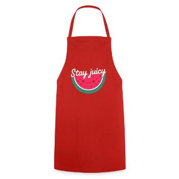 Melon Poison - Cooking Apron - red - Front - AI Model Male 185 dark (185cm)