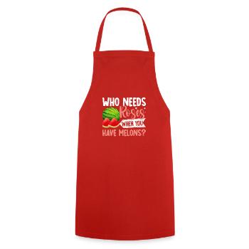 Melon Poison - Tablier de cuisine - rouge - Devant - AI Model Male 185 dark (185cm)