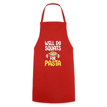 Cadeaux pour les amateurs de pâtes - Tablier de cuisine - rouge - Devant - AI Model Male 185 dark (185cm)