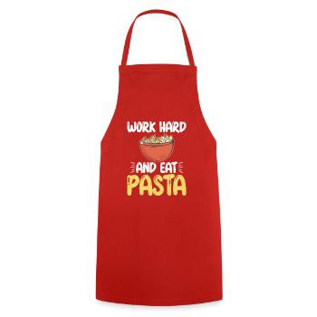 Cadeaux pour les amateurs de pâtes - Tablier de cuisine - rouge - Devant - AI Model Male 185 dark (185cm)