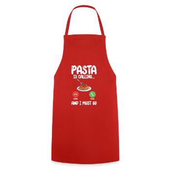 Cadeaux pour les amateurs de pâtes - Tablier de cuisine - rouge - Devant - AI Model Male 185 dark (185cm)