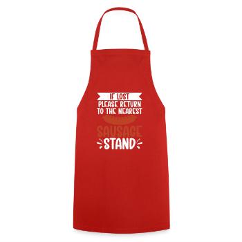 Sausage Lover - Cooking Apron - red - Front - AI Model Male 185 dark (185cm)
