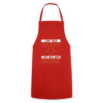 Sausage Lover - Kochschürze - Rot - Vorne - AI Model Male 185 dark (185cm)