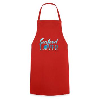 Seafood Lover Gift - Cooking Apron - red - Front - AI Model Male 185 dark (185cm)