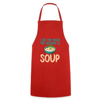 Soup Lovers Gifts - Cooking Apron - red - Front - AI Model Male 185 dark (185cm)
