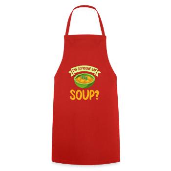 Soup Lovers Gifts - Cooking Apron - red - Front - AI Model Male 185 dark (185cm)
